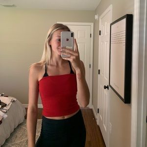Red Brandy Melville Jenny Tube Top